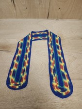  Beautiful Homemade Knit Scarf. Multiple Bright Colors 57in x 5in picture
