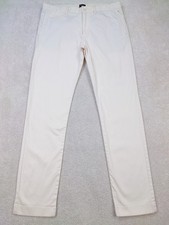 J Crew 484 Slim Fit Men's 34x32 Cream Chino Pants Cotton Stretch Preppy Ivy picture