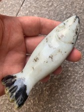 Wonderful Rare Chinese Old Natural Hetian Jade Hand Carved *Fish* picture