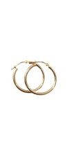 Vintage 14K YG Tubular Hoop Earrings 1