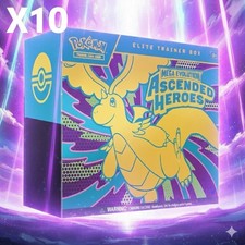 SALE OFF - Pokemon TCG Ascended Heroes ETB Case of 10 Sealed Elite Trainer Box picture