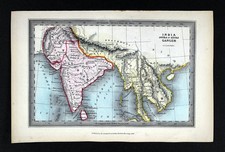 1847 Archer Map Ancient India Intra et Extra Gangem Nepal Burma Thailand SE Asia picture