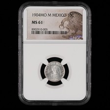 Mexico - 10 Centavos - 1904 Mo M - NGC MS 61 (005) picture