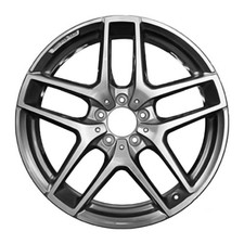 Refurbished Machined and Painted Charcoal Silver Aluminum Wheel 19 x 8 picture