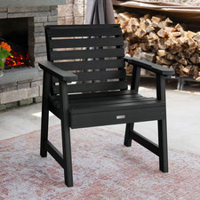Weatherly Black Recycled Plastic Outdoor Garden Chair picture