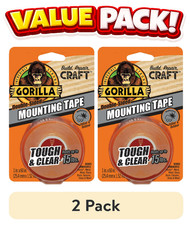 (2 pack) Gorilla Tough & Clear Double-Sided Mounting Tape, 60