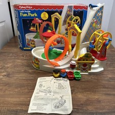 1992 Vintage Fisher Price Little People Fun Park w/Loop the Loop Coaster 02560A picture
