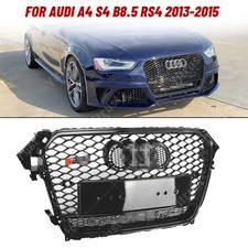 Fit For Audi A4 S4 Rs4 Style 2013-2016 Front Bumper Mesh Black Grille Grill picture