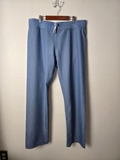 Figs Women's Size L Livingston High-Rise Straight-Leg Scrub Pant Heathered Denim picture