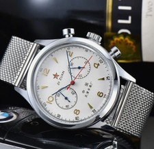 1963 Quartz Sapphire Chronograph Watch 40mm Waterproof Green picture