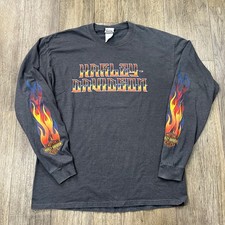 Harley-Davidson T-Shirt Mens XL Long Sleeve Flame Graphic Ride Chicago Gray picture