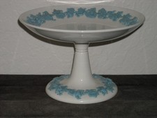 Wedgwood Queensware Lavender Blue on Cream Compote Comport Plain Rim picture