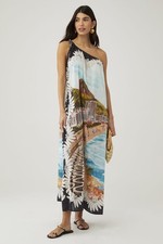 FARM RIO Copacabana Beach Multicolored Maxi Dress XS Summer Beachwear picture