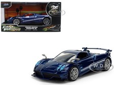 PAGANI HUAYRA ROADSTER BC BLUE FAST & FURIOUS 25 YEARS 1/32 MODEL BY JADA 36883 picture