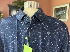 NWT Con.Struct Men’s Navy Blue Golf Polo Shirt Sz L Dry Wicking  picture