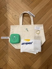 Stoney Clover Lane Large Canvas Tote Bag Tennis Patch, Key Chain, Zip Pouch picture