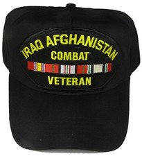 IRAQ AFGHANISTAN COMBAT VETERAN HAT OIF OEF IRAQI ENDURING FREEDOM RIBBONS picture