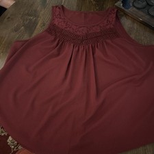 Shein Women's Burgundy and Red Blous picture