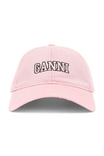 GANNI Baseball Cap With Logo Embroidery HAT NWT picture