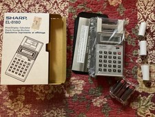 NOS VINTAGE SHARP #EL-8180 PRINT/DISPLAY CALCULATOR W/ ORIG. BOX PAPER picture