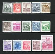 Austria 1962-70 BUILDINGS, CITY HALL, VIENNA, MELK ABBEY SC 688-702 MNH  picture