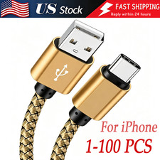 Braided USB Type-C For iPhone 17/16/15 Cable Fast Charger Charging Data Cord Lot picture