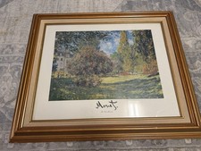 Claude Monet Print The Parc Monceau Paris Very Good Condition  picture
