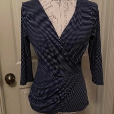Ann-taylor Women's Navy and Blue Blouse picture