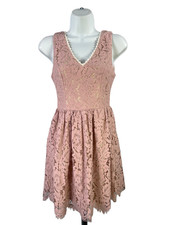 Altar'd State Women's Pink Lace Lined Sleeveless A-Line Dress - XS picture