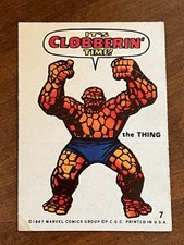 1967 Marvel Super Heroes Stickers #7 THE THING It's Clobberin' Time picture