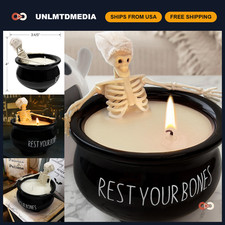 Cute Skeleton Candles - Halloween Indoor Decorations, Spooky Home Decor picture
