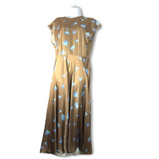 $495 Vince Womens Valentina Sea Carnation Cap Sleeve Long Dress Sz 6 picture