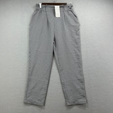 Sienna Sky Pants Womens M Black White Check Pull On Tapered Preppy Office Casual picture