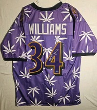 Ricky Williams Signed Custom Marijuana Leaf Jersey Radtke Authorized Purple picture