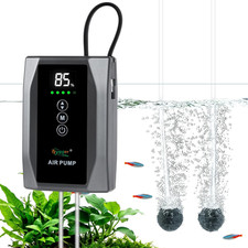 hygger Battery Powered Aquarium Air Pump up to 150 Gal with Digital Display, Qui picture