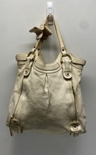 Kooba Cream Leather Vintage 2000s Large Shoulder Bag Gold Hardware picture
