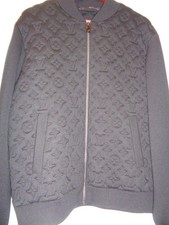 Pre-owned Men's Genuine Louis Vuitton Black Zip-Up Cardigan, Size Medium picture