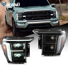 For 2021-2023 Ford F150 FULL LED Headlights Black Housing w/Startup Animation picture