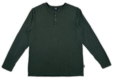 Patagonia Long-Sleeved Daily Henley Shirt Men’s Large Green Organic Cotton picture