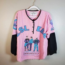Vtg 90s ESLEEP Jersey Shirt 1999 Retro BAND Graphics Rock Women’s Boxy M picture