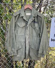 True Vintage 1950s US Army OG-107 Cotton M-1951 Field Jacket/Military Jacket  XS picture