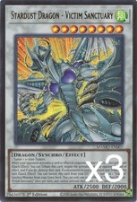 3X Yugioh Stardust Dragon - Victim Sanctuary MAMO-EN007 Ultra Rare 1st Ed NM picture