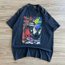 Spawn Todd McFarlane Black Tee Shirt Vintage 90's, Size L, Giant Comic picture