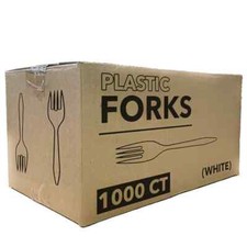 Bulk Disposable Plastic White Single Use Forks For Restaurants,Delis,Event,Party picture