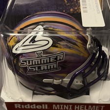 2026 WWE Summerslam Underwraps Mini Helmet Art /1 Aj Styles Auto picture