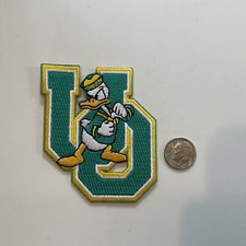 The University Of Oregon DUCKS  Vintage Embroidered Iron On Patch  3” X 2” picture