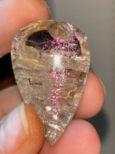 Rare Fiery Pink Covellite in Quartz – Gem-Quality Brazilian Specimen picture
