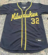 Milwaukee Brewers #32 Jacob Misiorowski Blue Cool Base Men's Stitched Jersey picture
