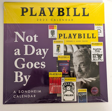 Playbill's Sondheim Memorial 2023 Wall Calendar 14 Playbill Covers & Notes Mint picture