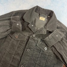 J.Crew Corduroy Trucker Jacket Mens Small Olive Green Excellent Stretch Utility picture